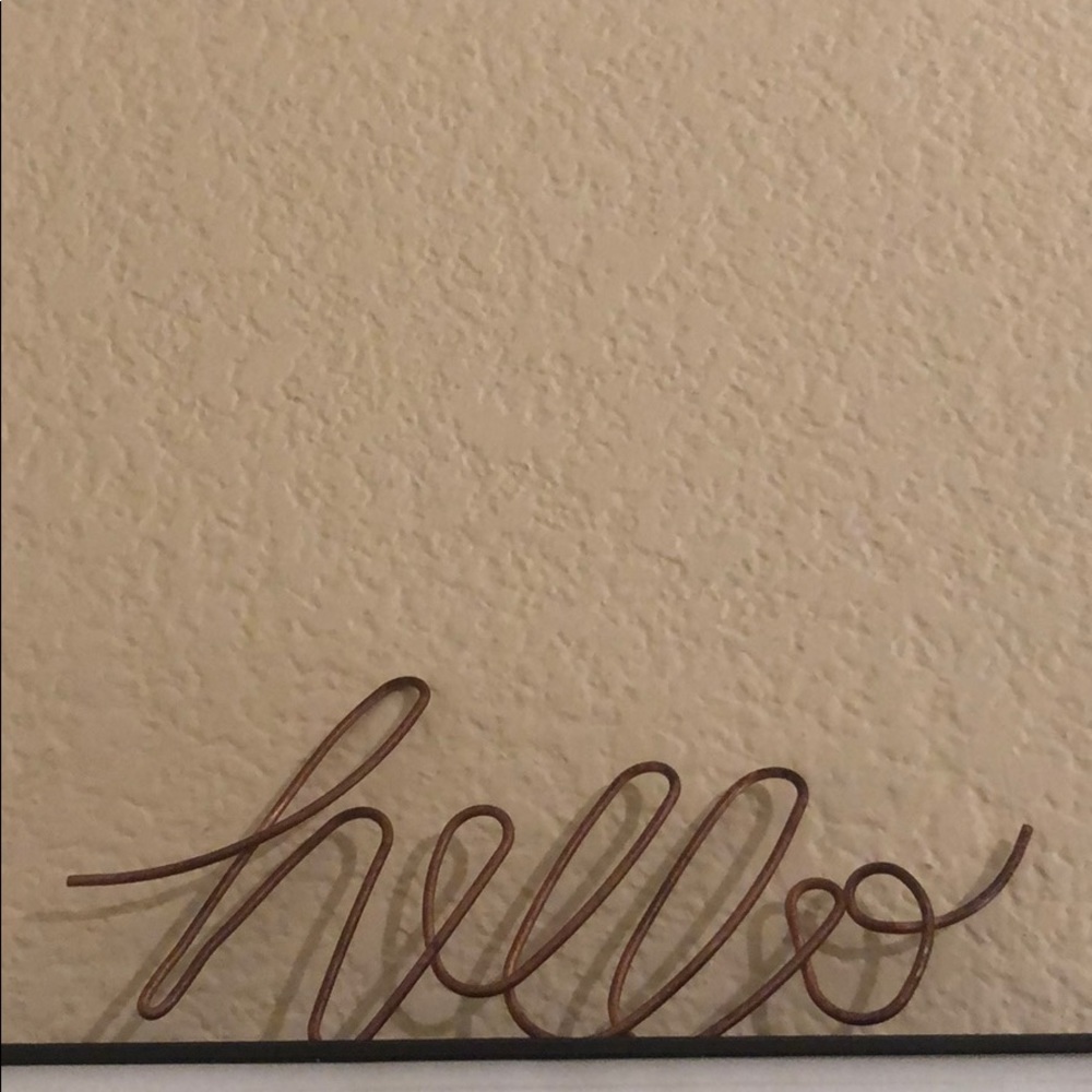 Metal hello decor